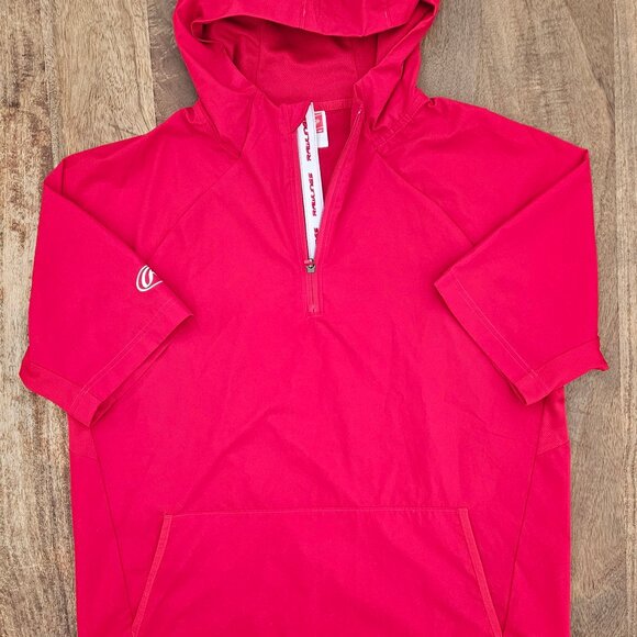 Rawlings Hoodie Mens Red Large Short Sleeve Pullover Jacket Baseball Outdoor - Picture 1 of 7